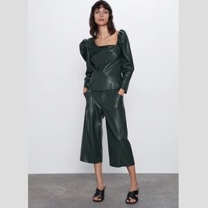 Zara Green Faux Leather Set